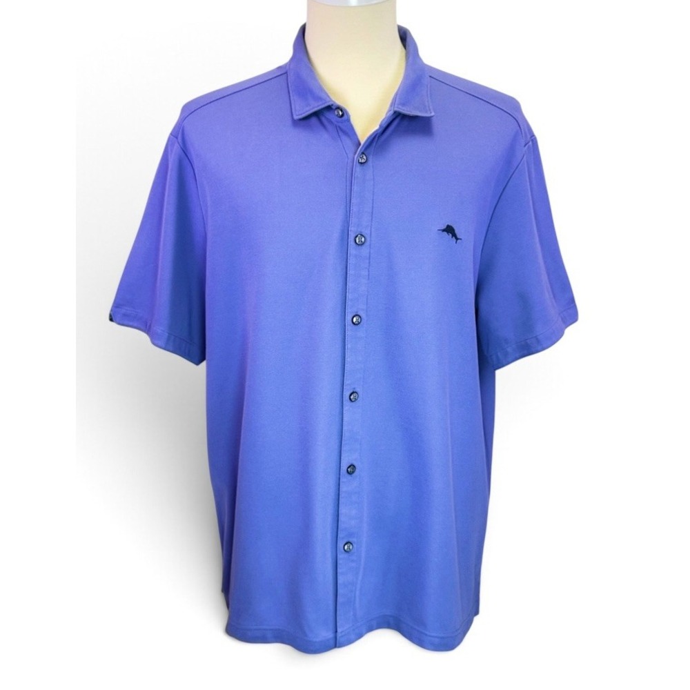 Tommy Bahama Periwinkle Purple Island Zone Button-Down Shirt Men’s Size XXL